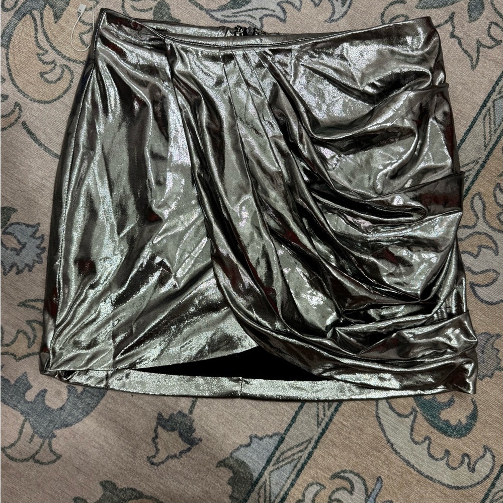 DO+BE Shimmering Silver Mini Skirt